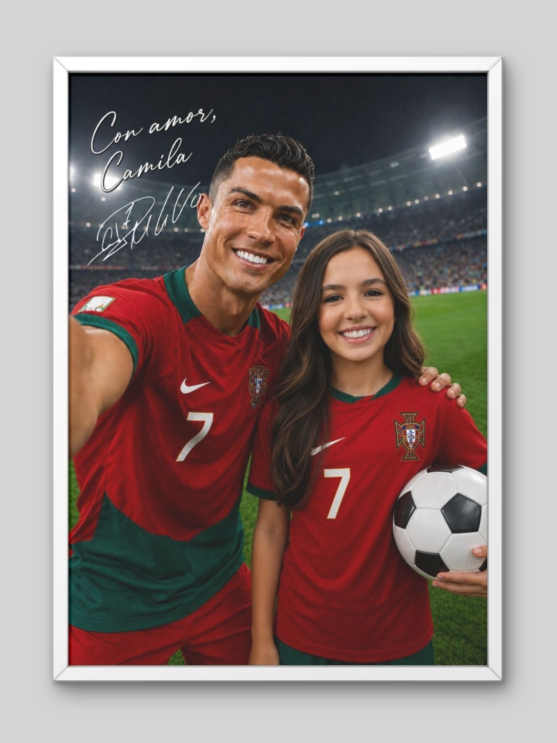 Cuadro Personalizado Mi Selfie con Cristiano Ronaldo 4
