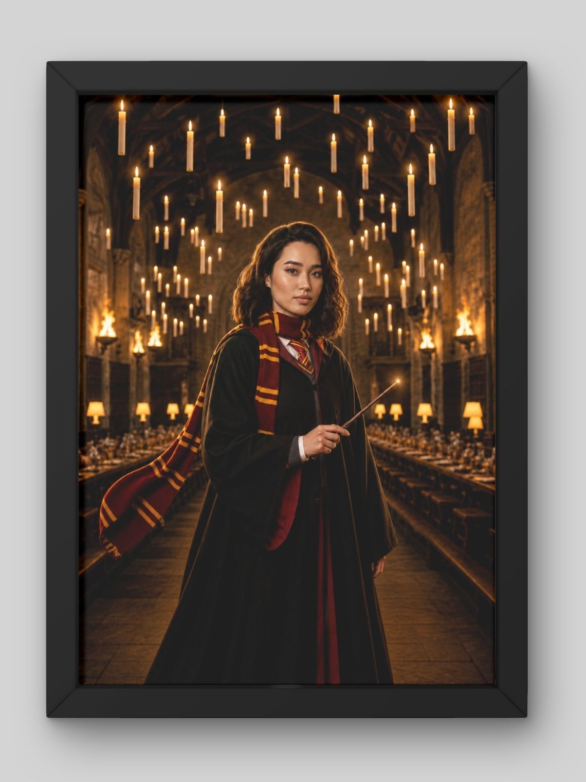 Cuadro Fotomontaje Personalizado Harry Potter: Elige cualquiera de las 4 Escuelas