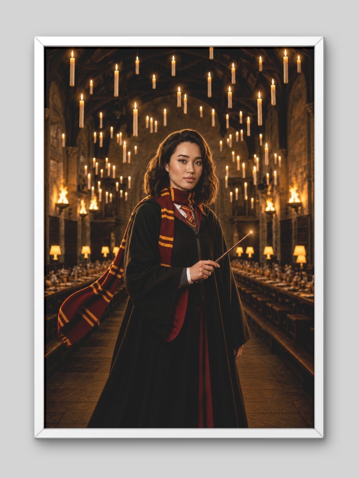 Cuadro Fotomontaje Personalizado Harry Potter: Elige cualquiera de las 4 Escuelas