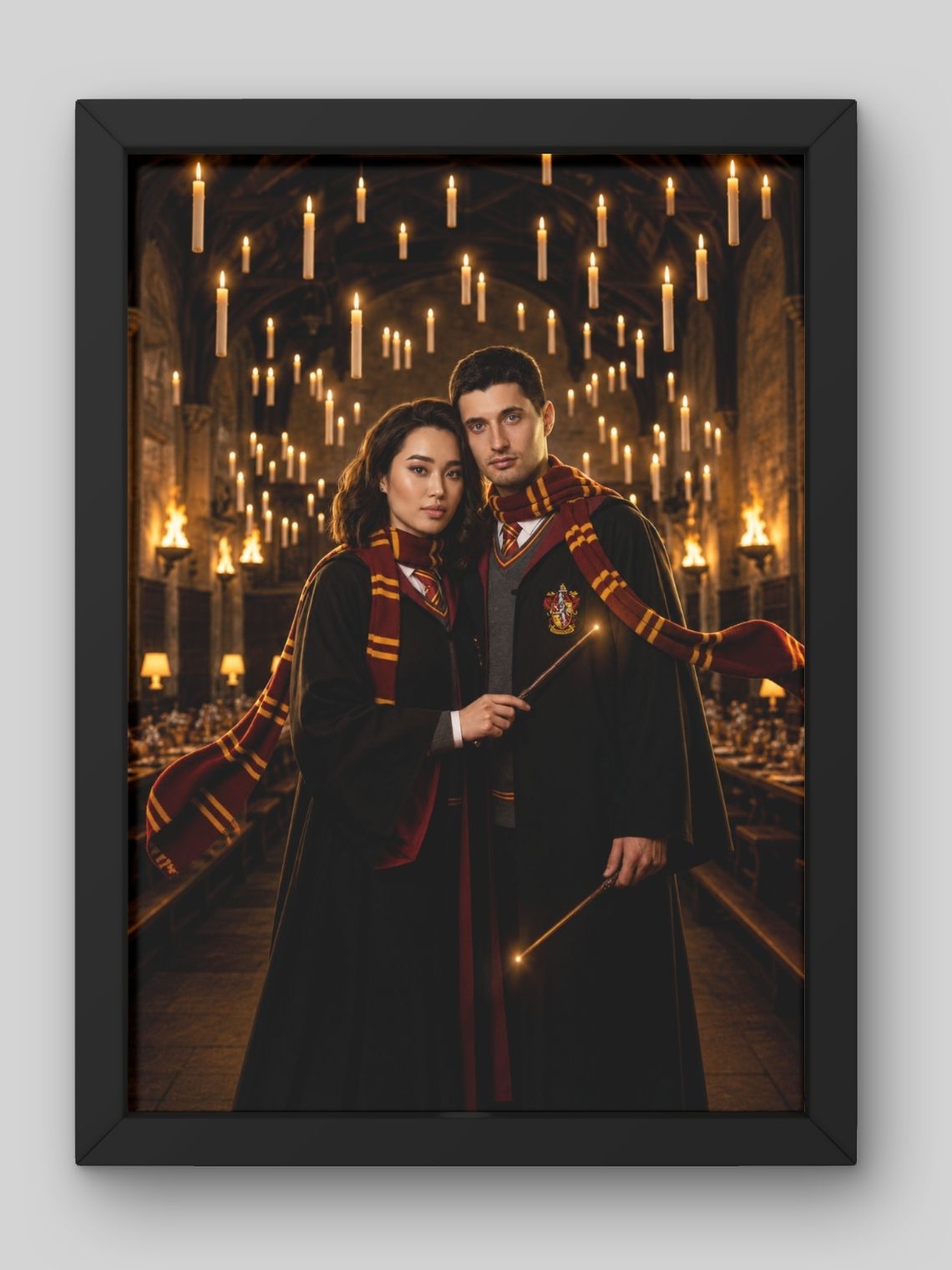 Cuadro Fotomontaje Personalizado Harry Potter: Elige cualquiera de las 4 Escuelas