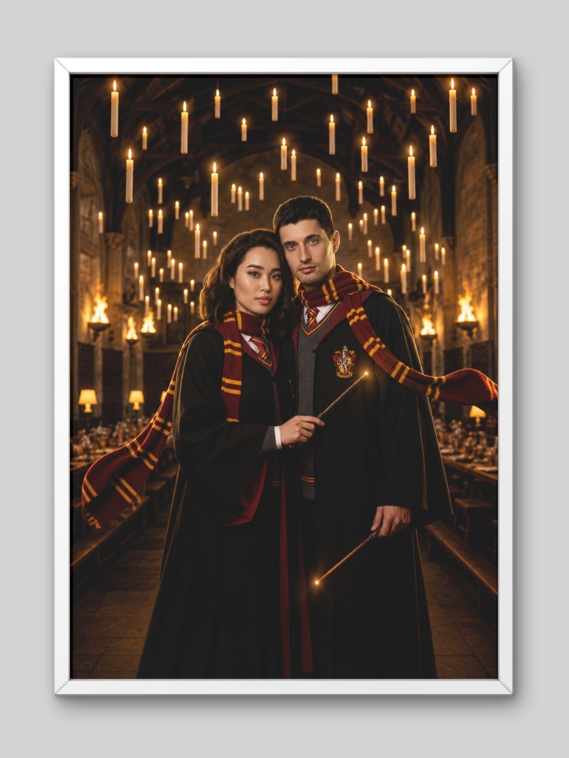 Cuadro Fotomontaje Personalizado Harry Potter: Elige cualquiera de las 4 Escuelas