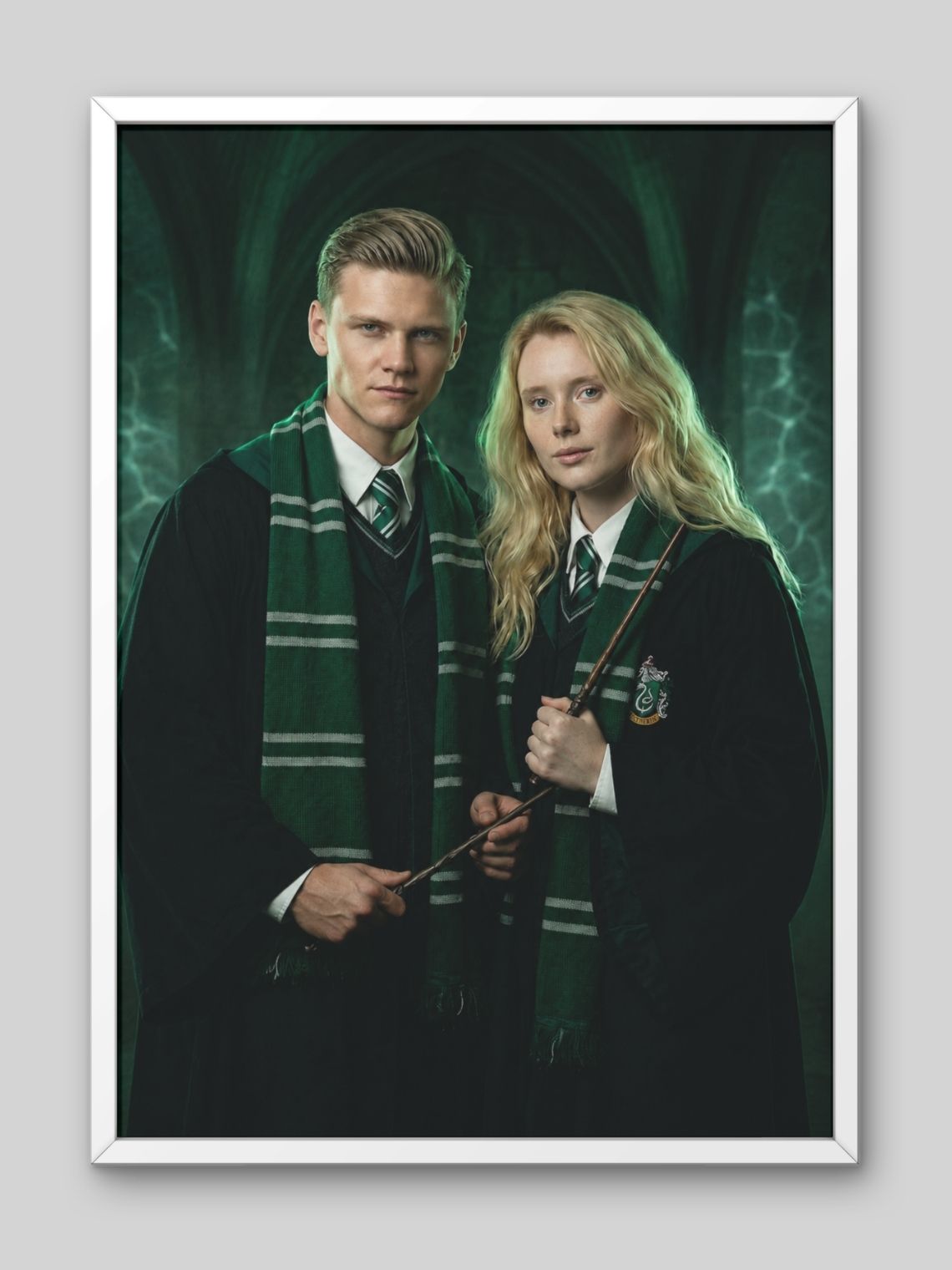 Cuadro Fotomontaje Personalizado Harry Potter: Elige cualquiera de las 4 Escuelas