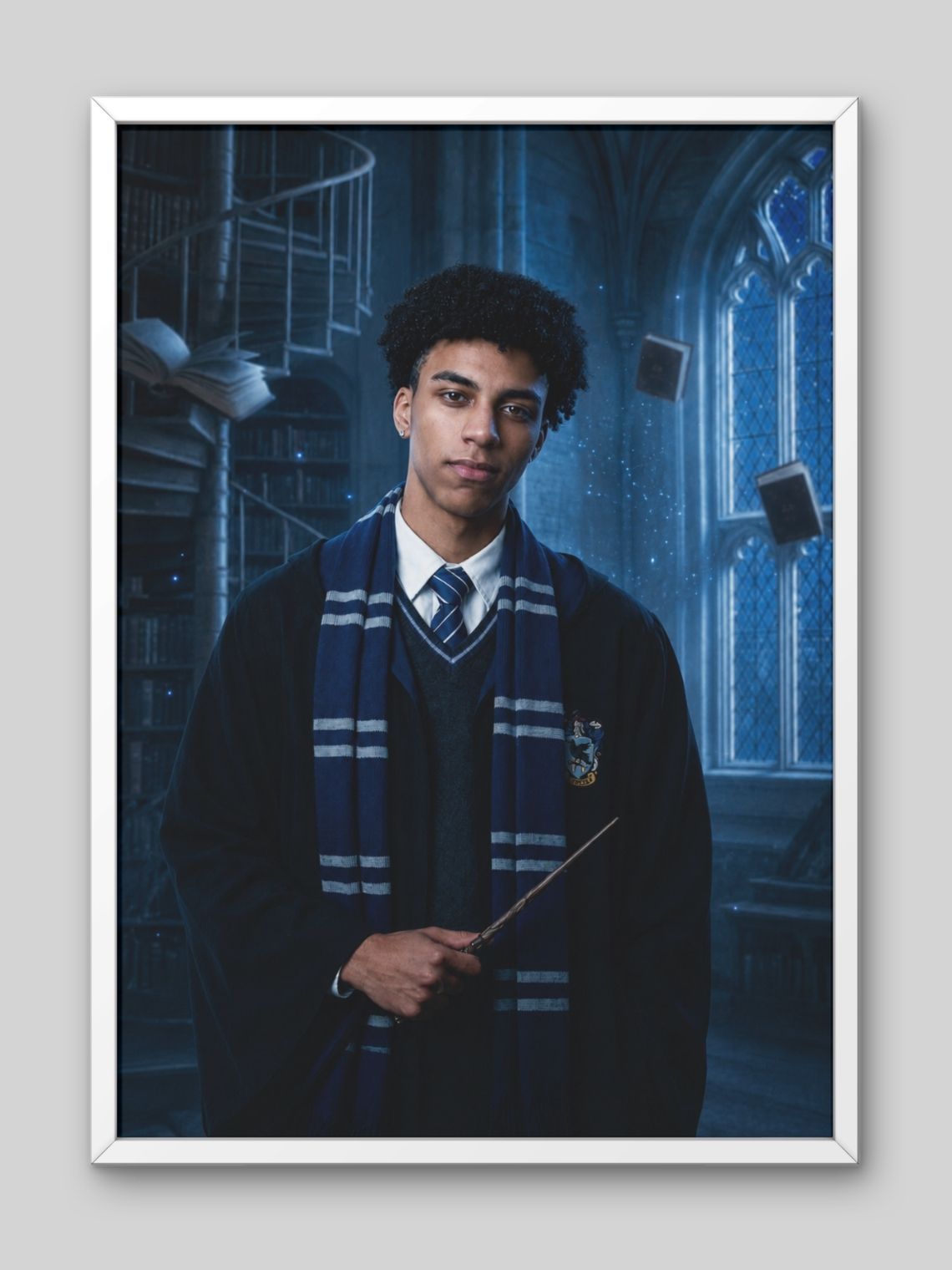 Cuadro Fotomontaje Personalizado Harry Potter: Elige cualquiera de las 4 Escuelas