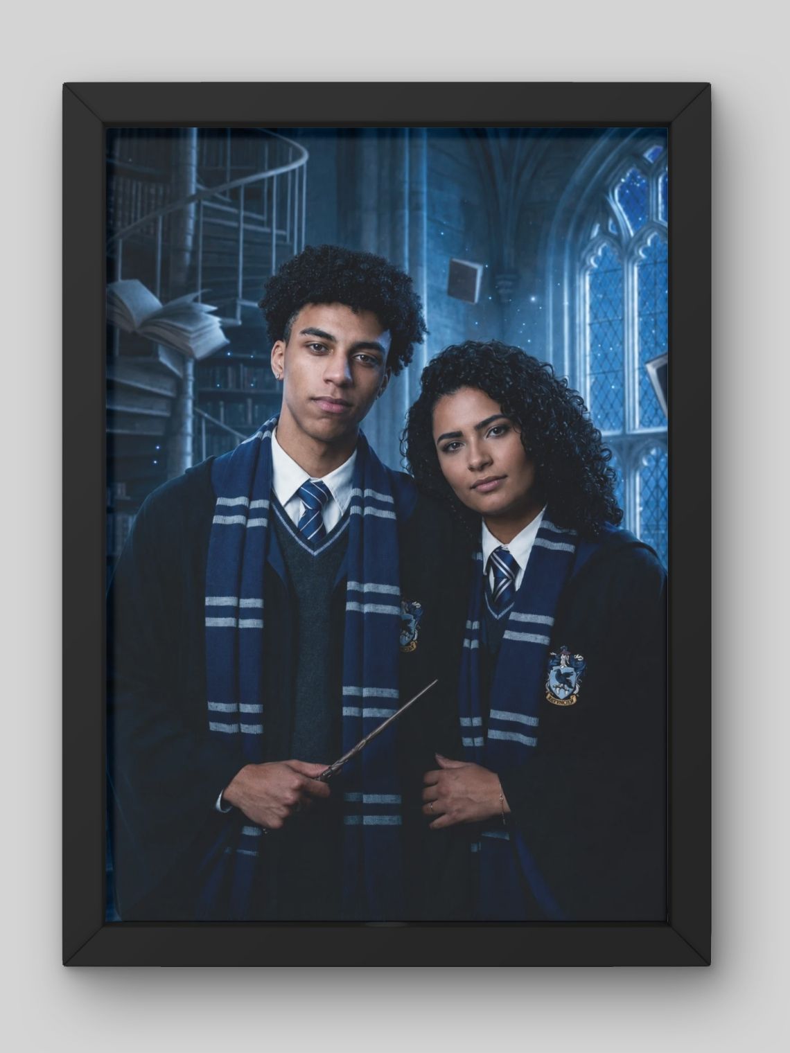 Cuadro Fotomontaje Personalizado Harry Potter: Elige cualquiera de las 4 Escuelas