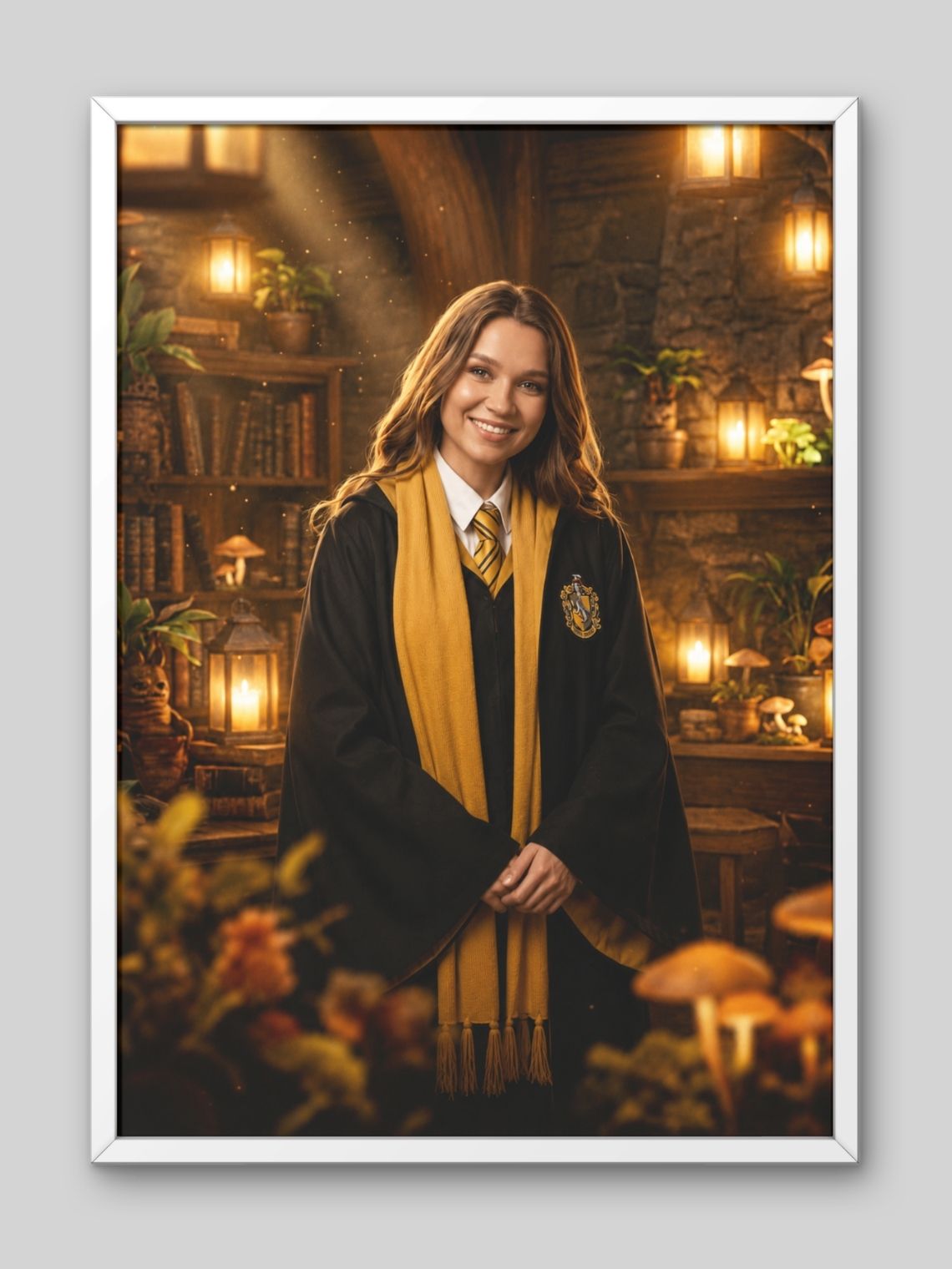 Cuadro Fotomontaje Personalizado Harry Potter: Elige cualquiera de las 4 Escuelas