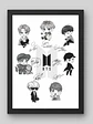 Cuadro BTS Chibi Signatures Edition - Colección Fanart - Miniatura 1