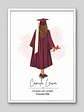 Cuadro Ilustrado Personalizado Graduación 4° Medio Mujer - Recuerdo de Licenciatura - Miniatura 8