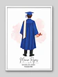Cuadro Ilustrado Personalizado Graduación 4° Medio Hombre - Recuerdo de Licenciatura - Miniatura 2