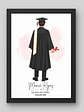 Cuadro Ilustrado Personalizado Graduación 4° Medio Hombre - Recuerdo de Licenciatura - Miniatura 3