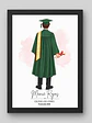 Cuadro Ilustrado Personalizado Graduación 4° Medio Hombre - Recuerdo de Licenciatura - Miniatura 5