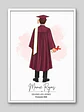 Cuadro Ilustrado Personalizado Graduación 4° Medio Hombre - Recuerdo de Licenciatura - Miniatura 8