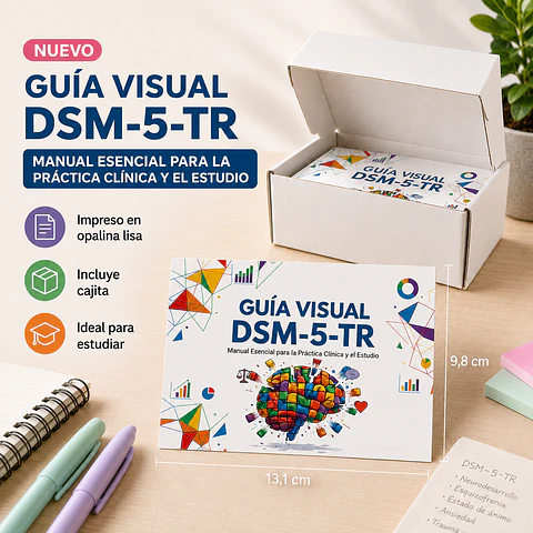 PREVENTA |Flashcards Guía Visual DSM-5-TR | 80 Infografías