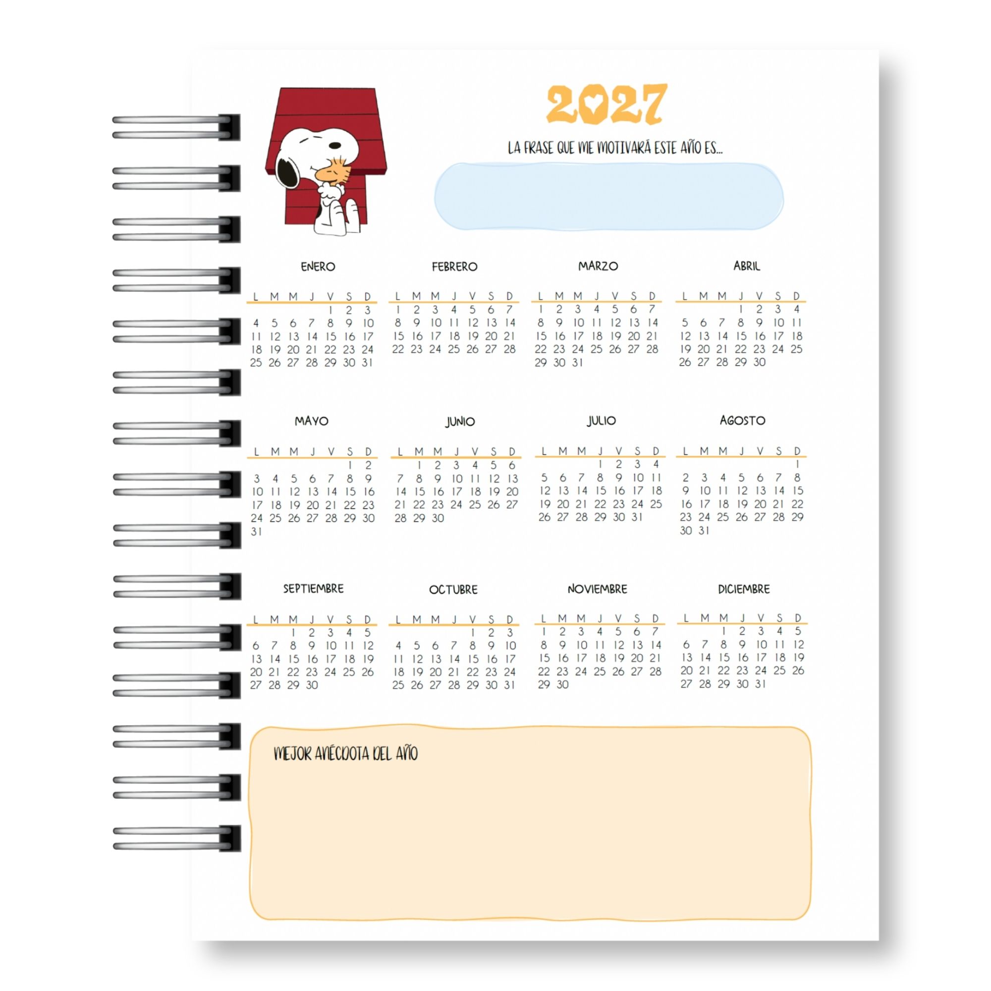 Agenda Snoopy 2027 4