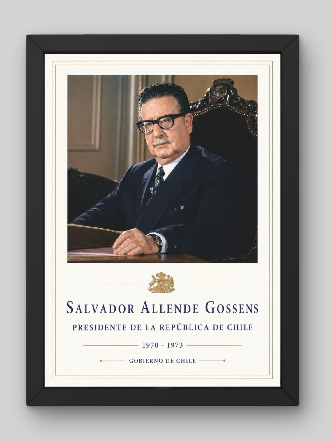 Cuadro Retrato Presidencial Estilo Retrato – Salvador Allende 1