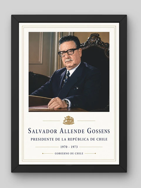 Cuadro Retrato Presidencial Estilo Retrato – Salvador Allende