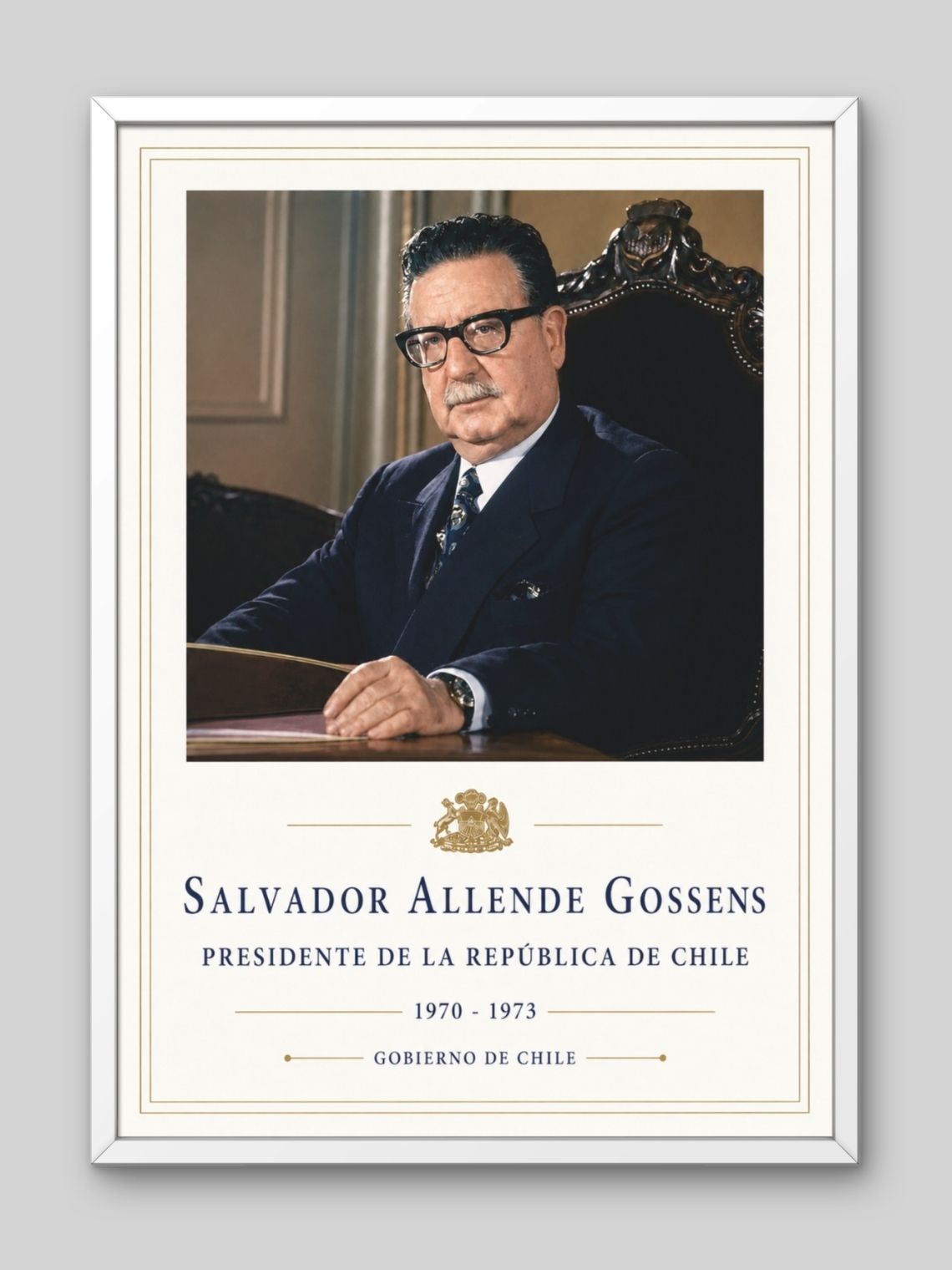 Cuadro Retrato Presidencial Estilo Retrato – Salvador Allende 2