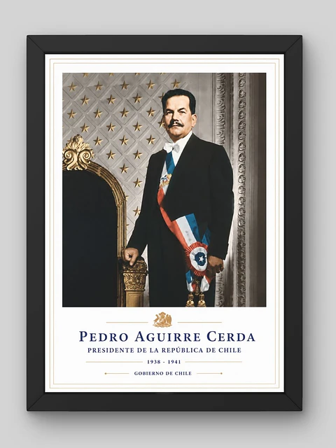 Cuadro Presidencial Estilo Retrato – Pedro Aguirre Cerda