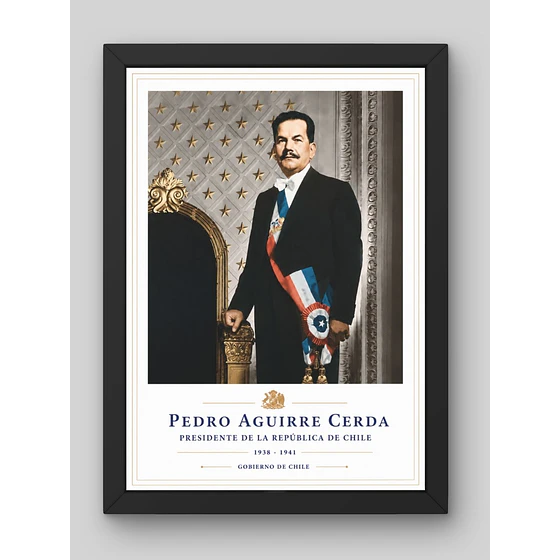 Pedro Aguirre Cerda – cuadro estilo retrato Pigyfante