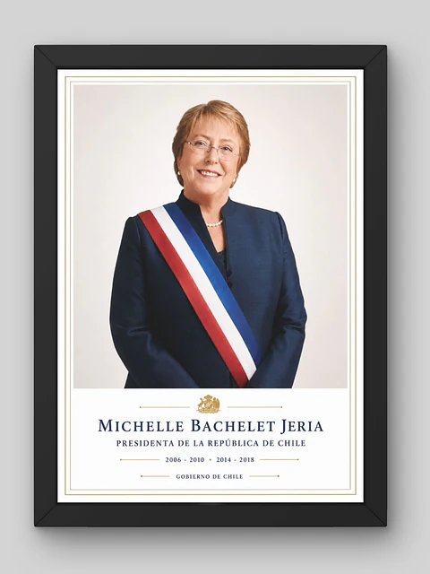 Cuadro Presidencial Estilo Retrato – Michelle Bachelet