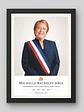 Cuadro Presidencial Estilo Retrato – Michelle Bachelet - Miniatura 1