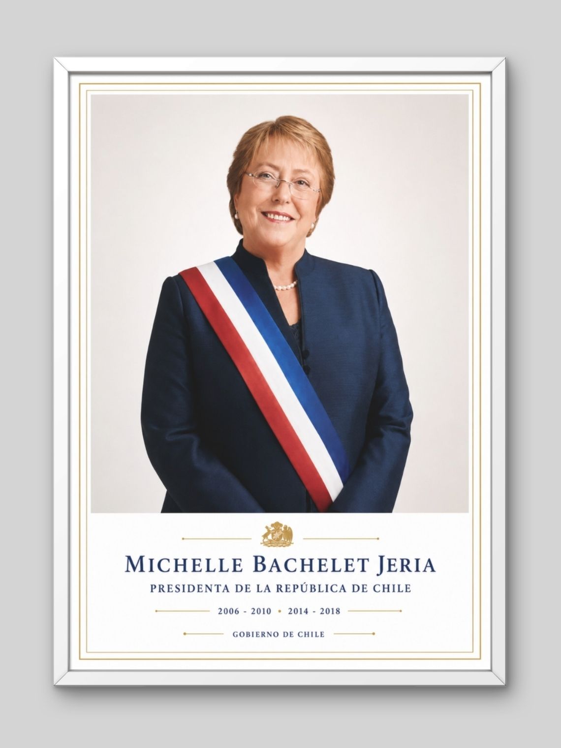 Cuadro Presidencial Estilo Retrato – Michelle Bachelet 2