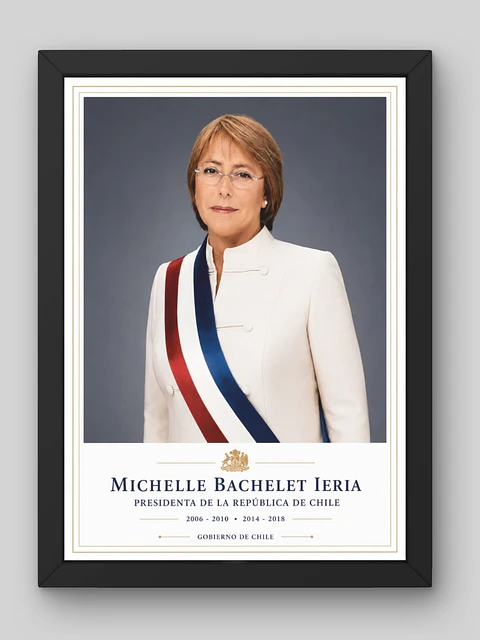 Cuadro Presidencial Estilo Retrato – Michelle Bachelet