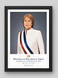 Cuadro Presidencial Estilo Retrato – Michelle Bachelet - Miniatura 1