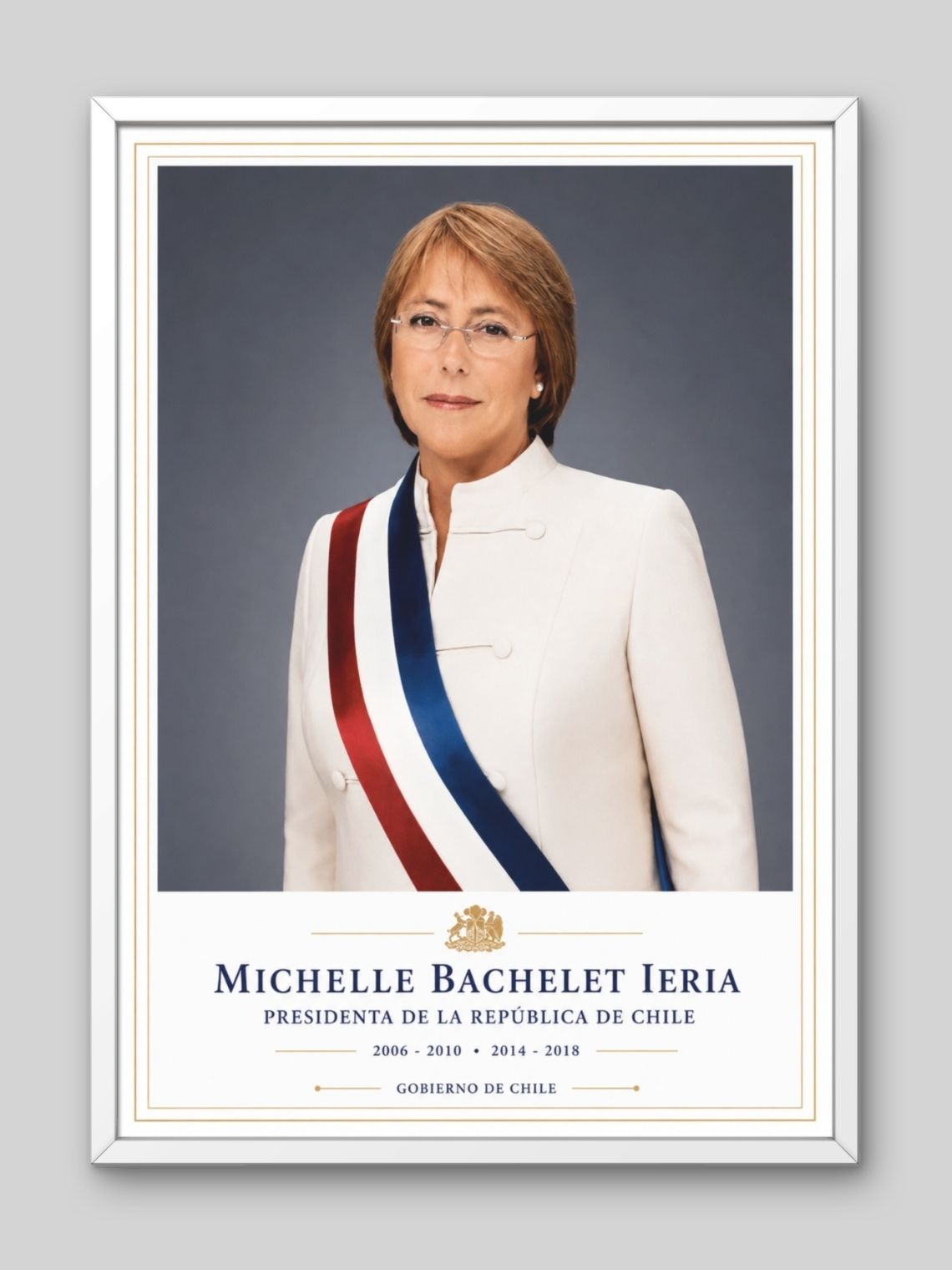 Cuadro Presidencial Estilo Retrato – Michelle Bachelet 2