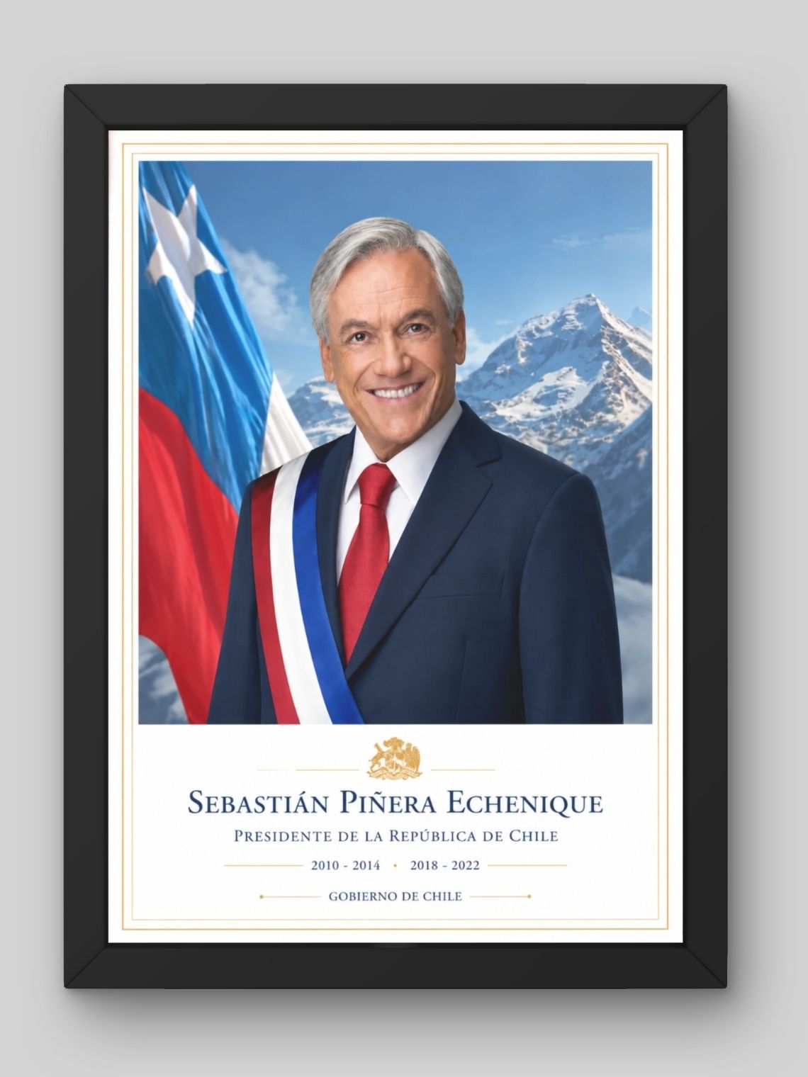 Cuadro Presidencial Estilo Retrato – Sebastián Piñera 1
