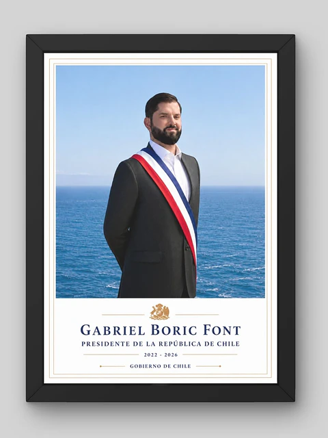 Cuadro Presidencial Estilo Retrato – Gabriel Boric