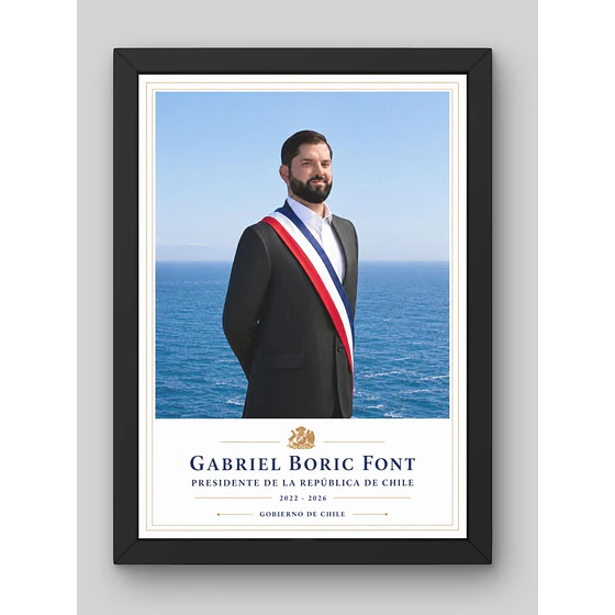 Gabriel Boric – cuadro estilo retrato Pigyfante
