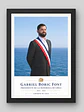 Cuadro Presidencial Estilo Retrato – Gabriel Boric - Miniatura 1
