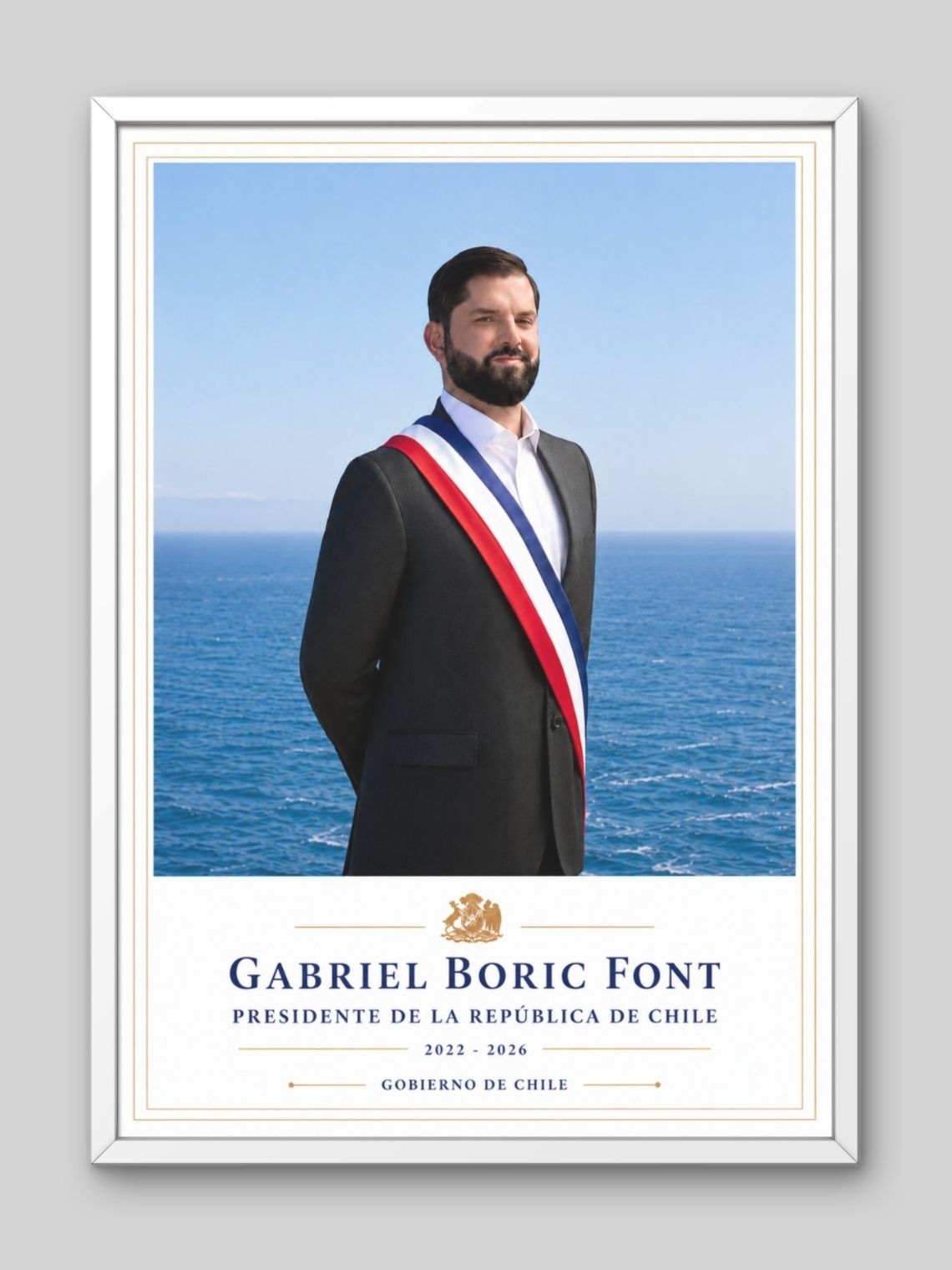 Cuadro Presidencial Estilo Retrato – Gabriel Boric 2