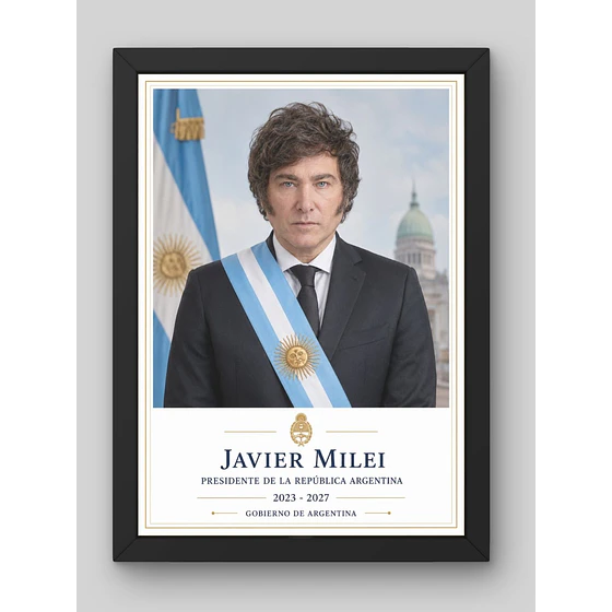 Javier Milei – cuadro estilo retrato Pigyfante