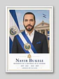 Cuadro Presidencial Estilo Retrato – Nayib Bukele - Miniatura 2