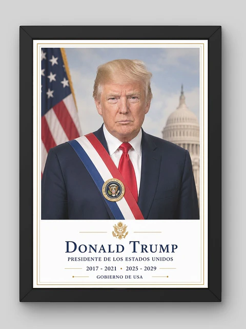 Cuadro Presidencial Estilo Retrato – Donald Trump