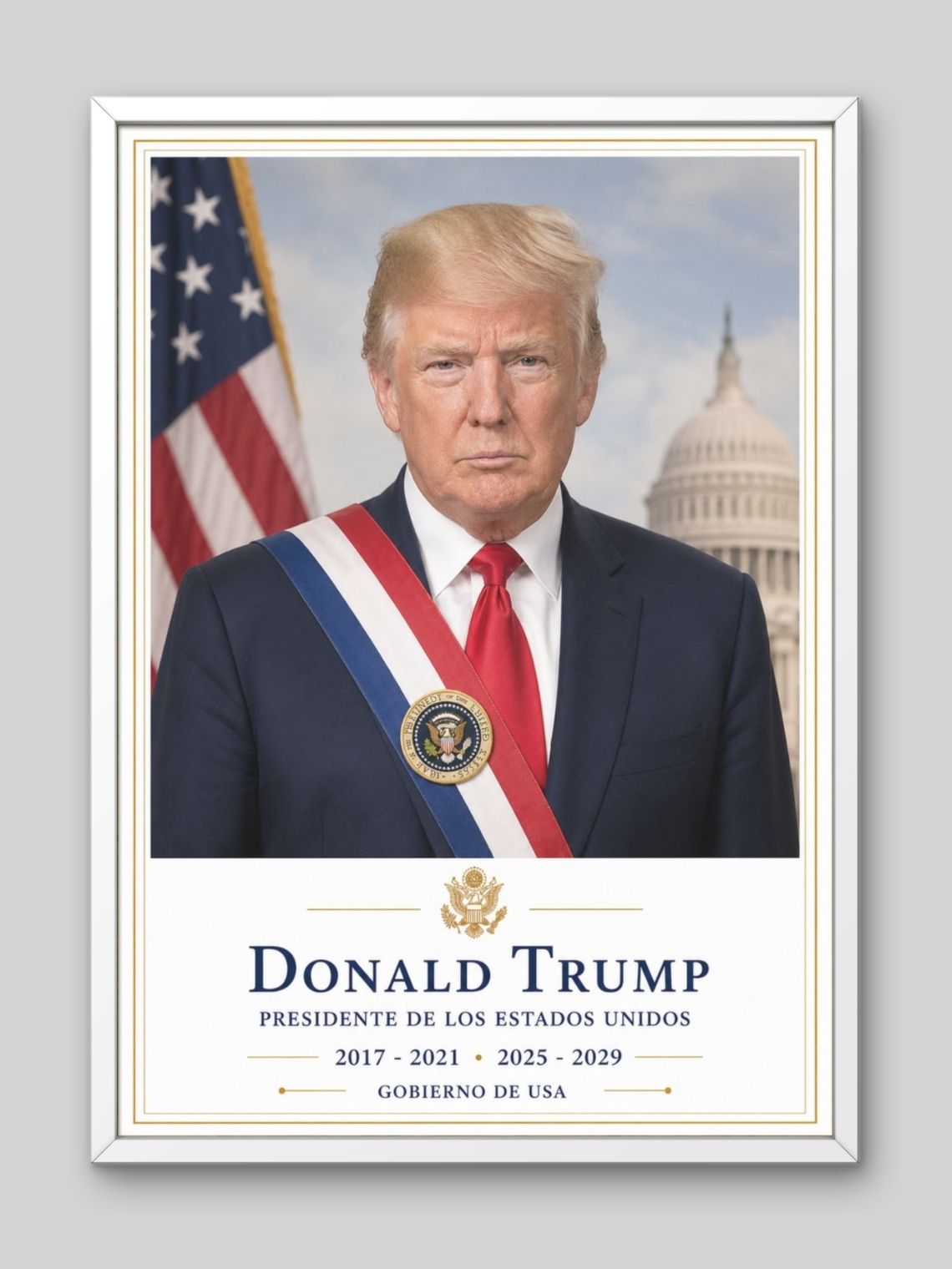 Cuadro Presidencial Estilo Retrato – Donald Trump 2