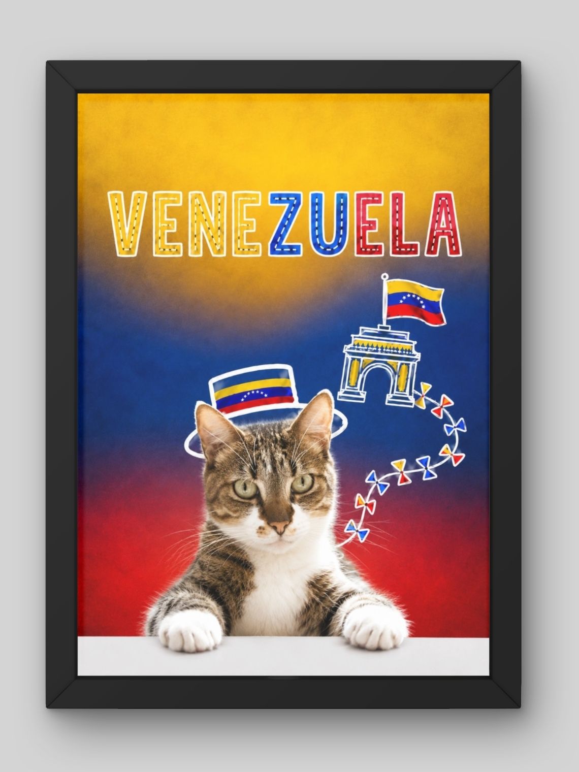 Cuadro Personalizado de Mascota – Edición Patriota Venezolana 2