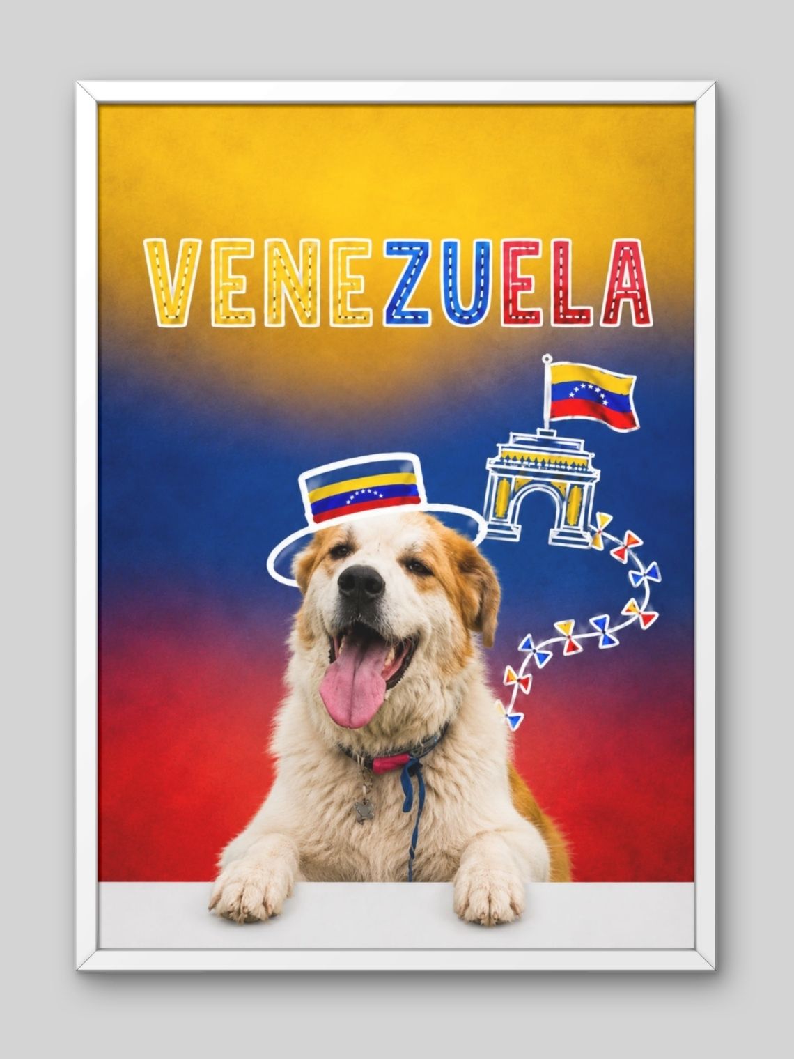 Cuadro Personalizado de Mascota – Edición Patriota Venezolana 3