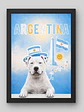 Cuadro Personalizado de Mascota – Edición Patriota Argentina - Miniatura 1