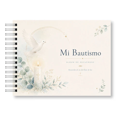 Álbum de Fotos y Recuerdos de Bautizo – "Mi Bautismo"