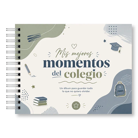 Álbum de Fotos Escolares – Mis Mejores Momentos del Colegio Versión Hombre