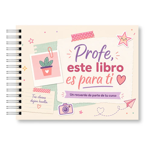 Libro de Recuerdos para Profesora – Profe, Este Libro es Para Ti Versión Profesora