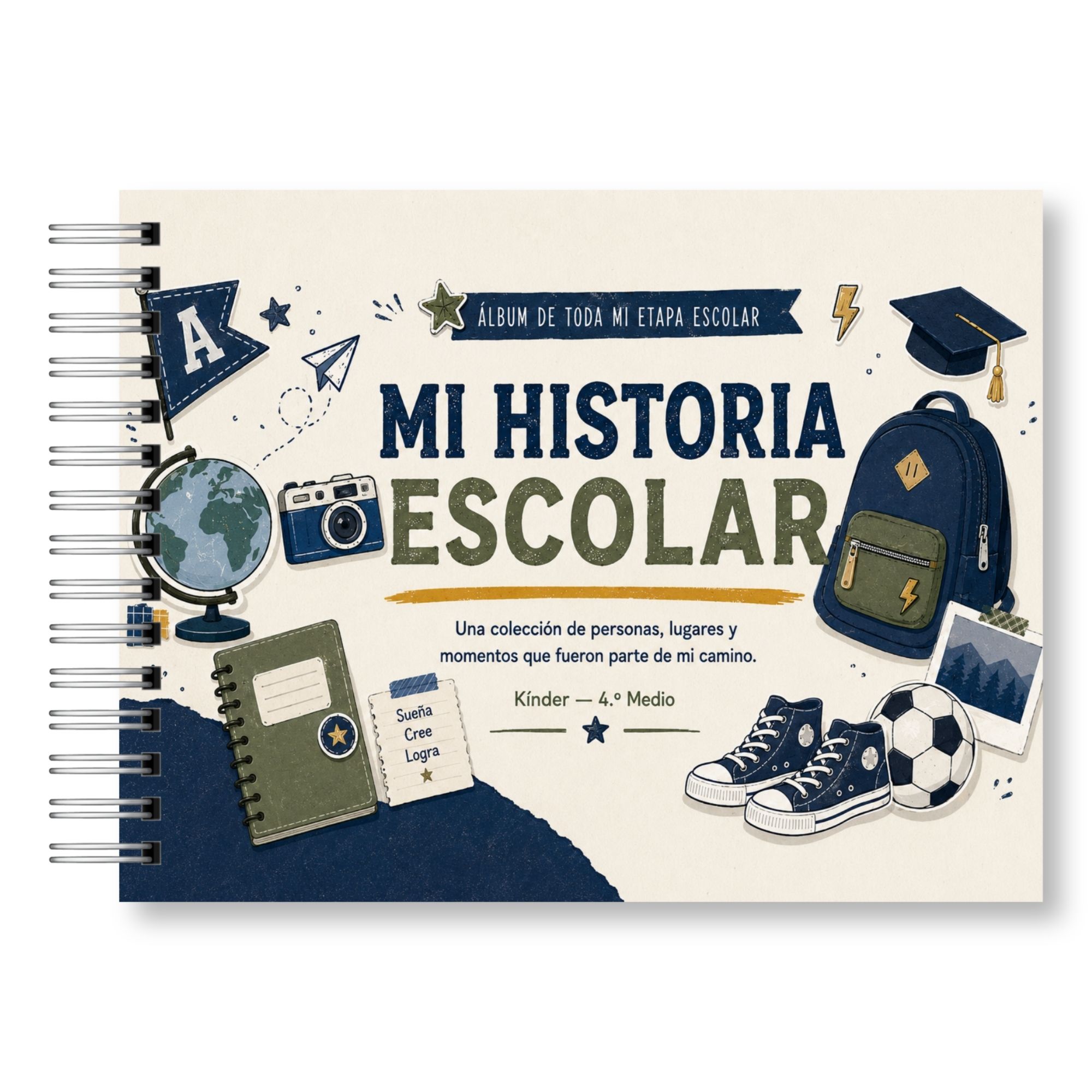 Álbum de Toda mi Etapa Escolar – Mi Historia Escolar Versión Hombre 1