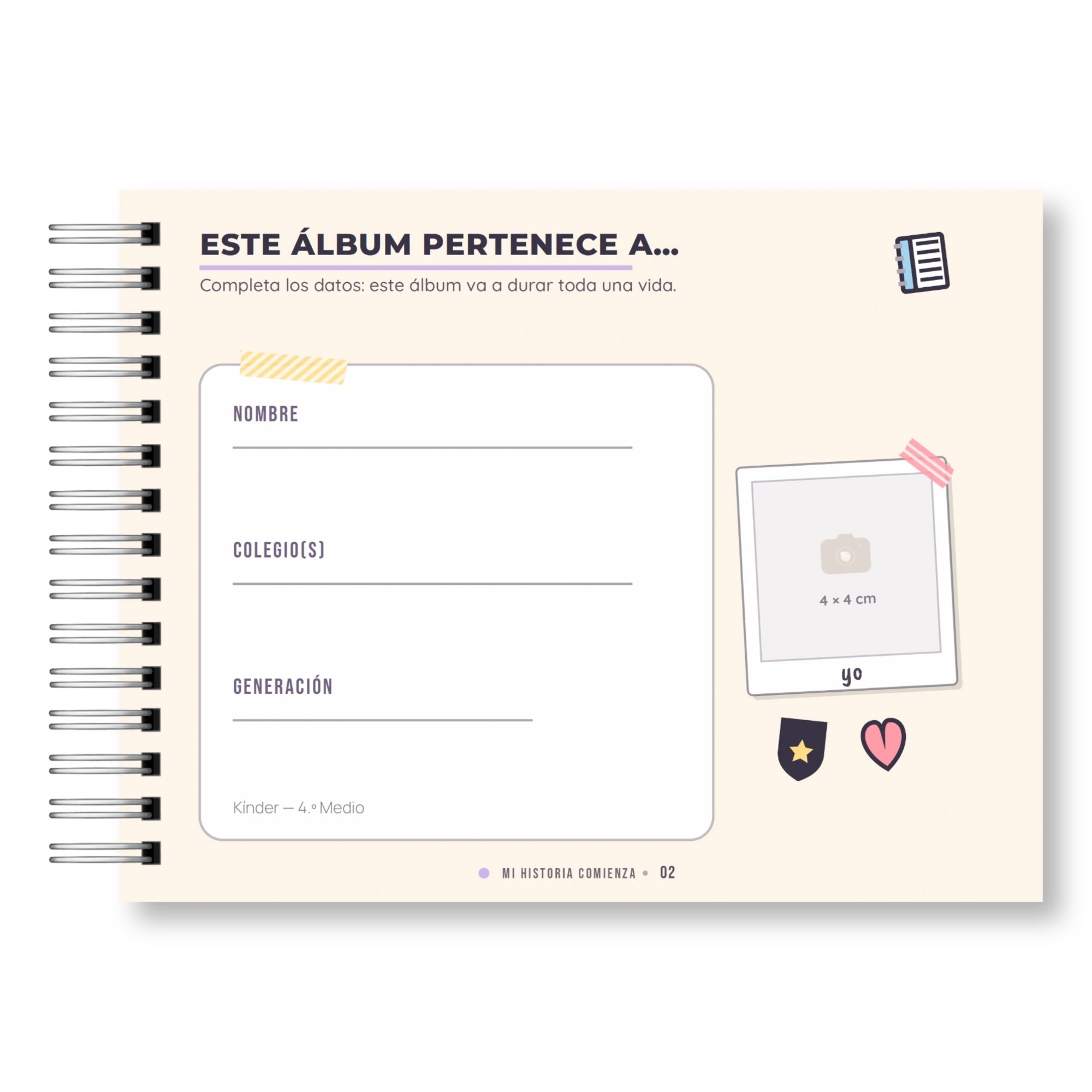 Álbum de Toda mi Etapa Escolar – Mi Historia Escolar Versión Mujer 3