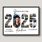 Cuadro Graduación Collage Número del Año con Foto Central - Miniatura 1