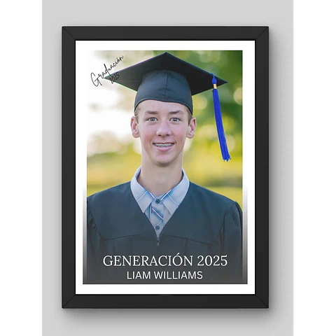 Cuadro Graduación Retrato Individual Minimalista