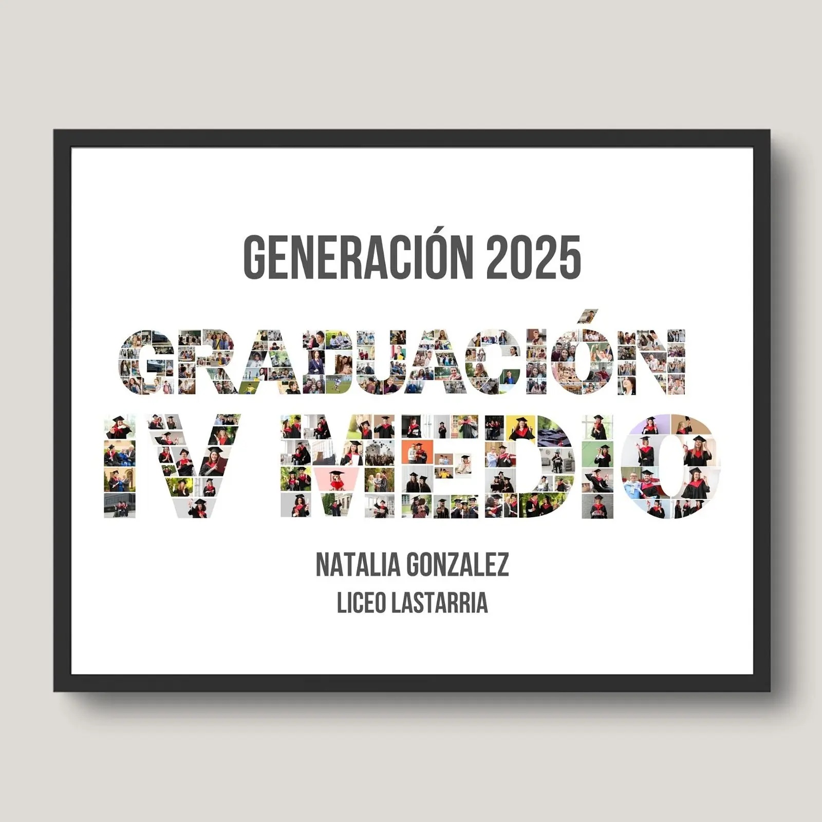 Cuadro Graduación Letras con Fotos – Horizontal 1