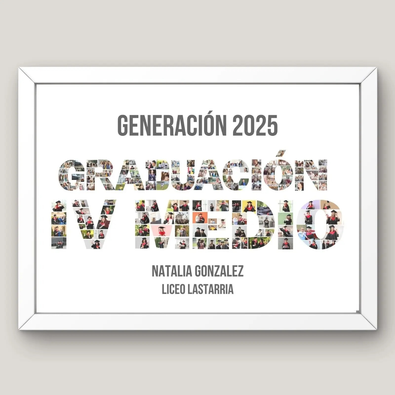 Cuadro Graduación Letras con Fotos – Horizontal 2