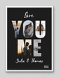 Cuadro Enamorad@s Letras «You & Me» con Fotos - Miniatura 2